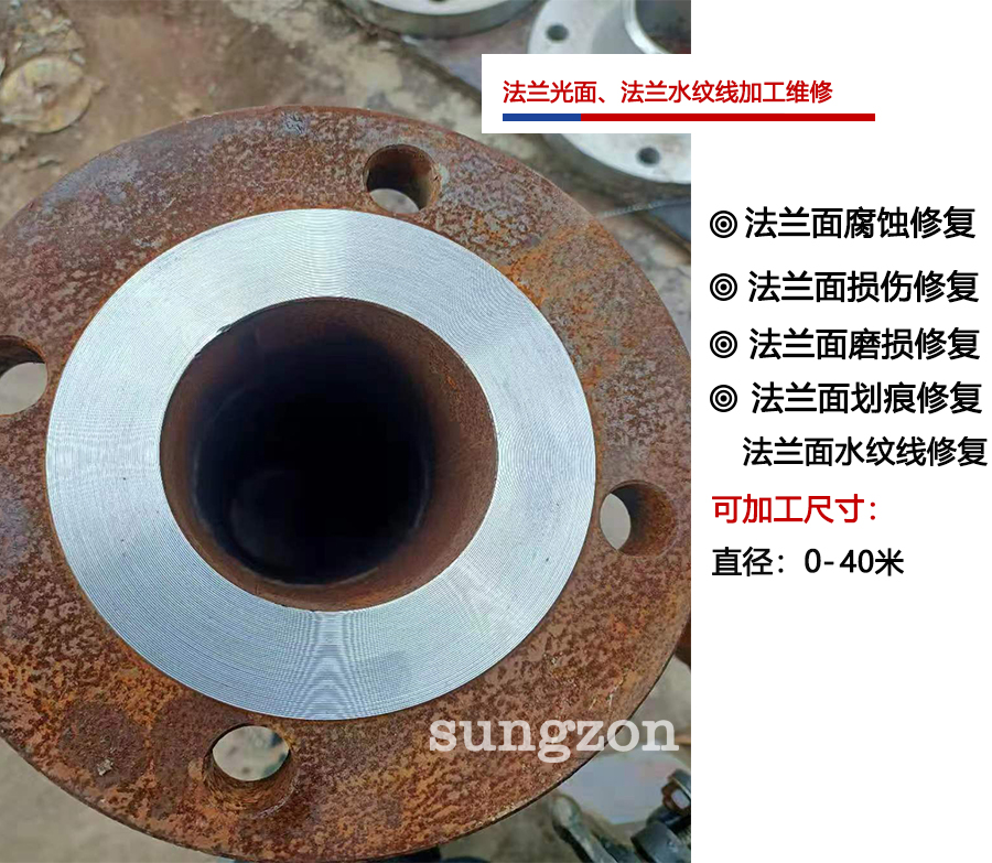 现场法兰密封面加工修复 法兰面损伤维修厂家法兰密封面在线修复 - 上海顺宗工程技术服务中心